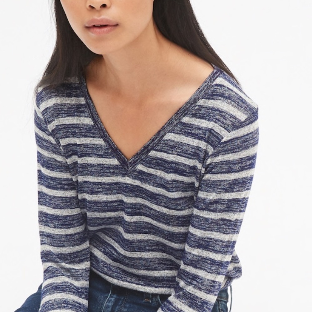 GAP Softspun Long Sleeve Stripe sweater